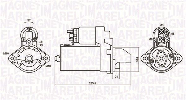 MAGNETI MARELLI Стартер 063721406010